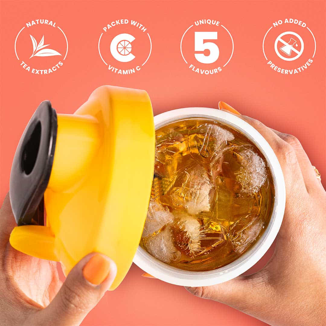 5 Flavoured Iced Tea Sachets + Shaker