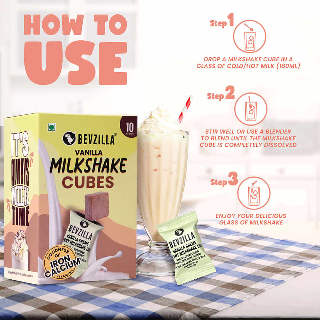 10 Vanilla Creme Milkshake Cubes
