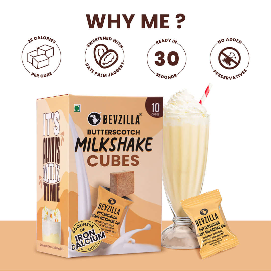 10 Butterscotch Milkshake Cubes