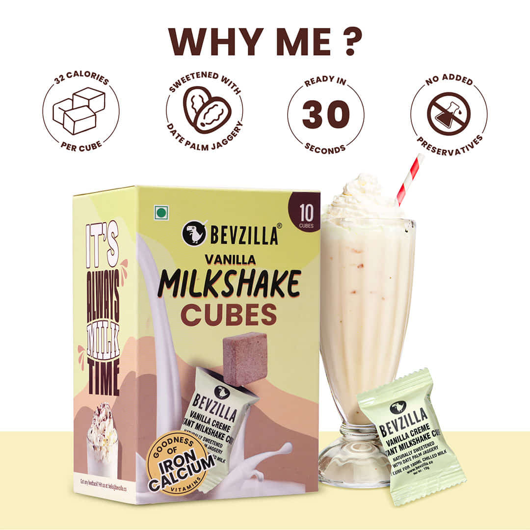 10 Vanilla Creme Milkshake Cubes