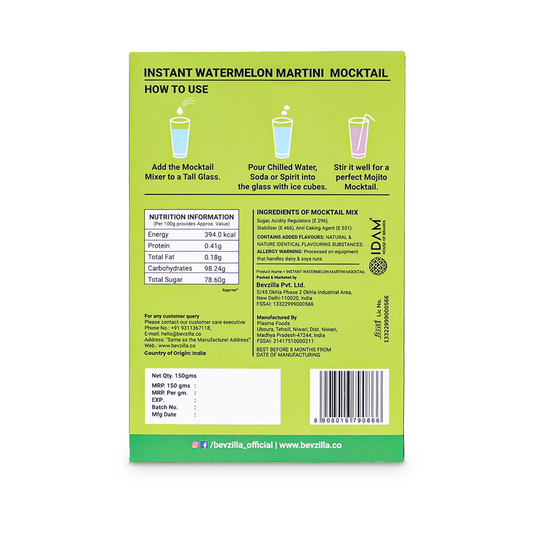 Watermelon Martini Mocktail Mixers | 5 Pouches
