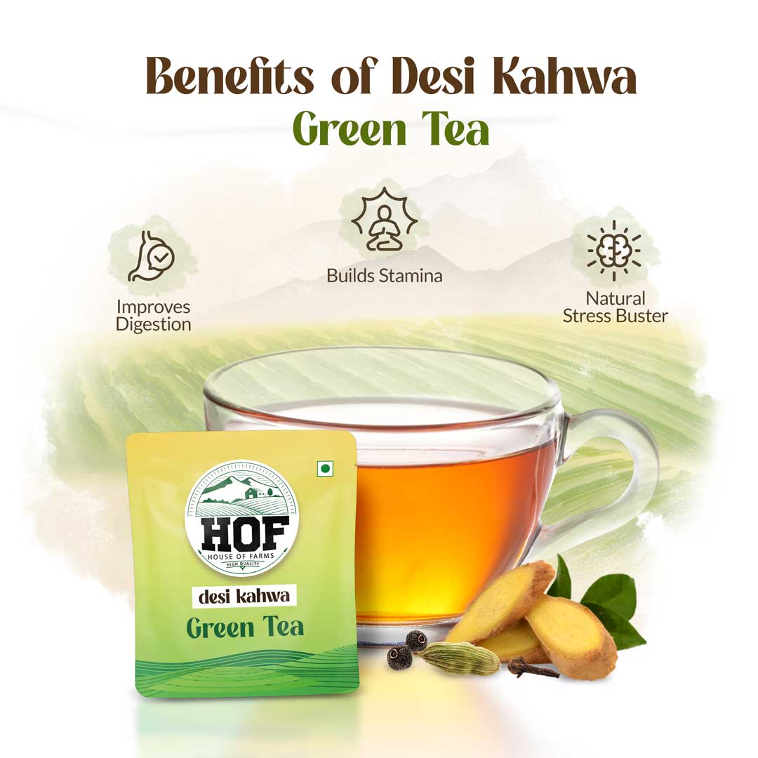 Detox Desi Kahwa Green Tea with 36 Infusion Bags (75gms) Bevzilla