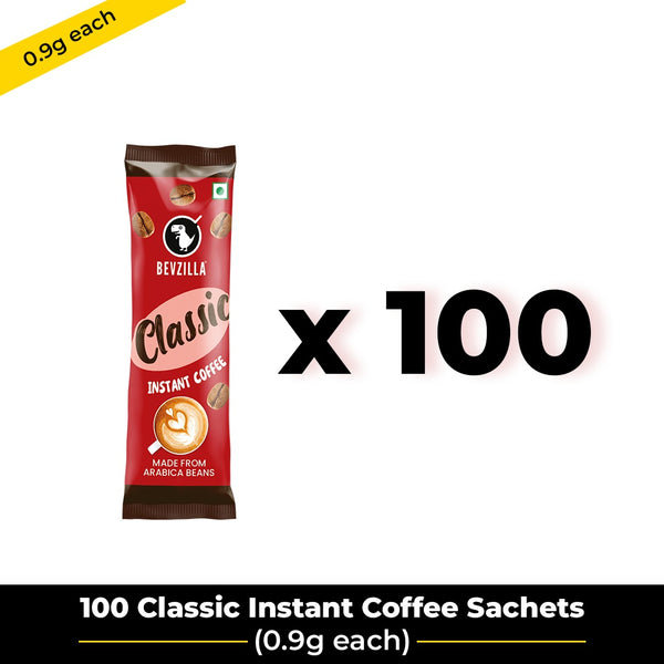 100 × 0.9g Classic Instant Coffee Sachets.