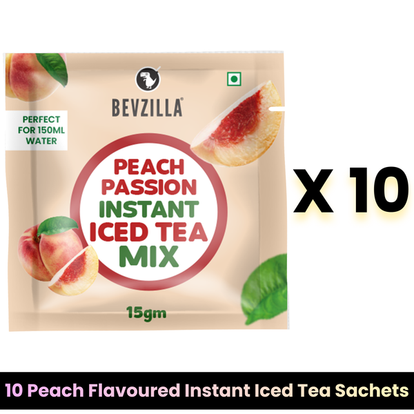 Bevzilla Instant Iced Tea Peach 15gm X 10