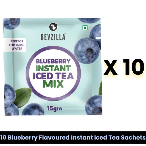 Bevzilla Instant Iced Tea Blueberry 15gm X 10