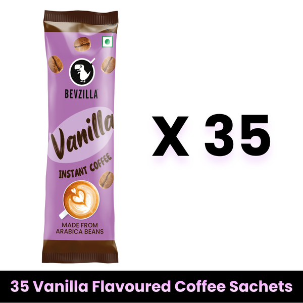 35 Vanilla Flavour Instant Coffee Sachets