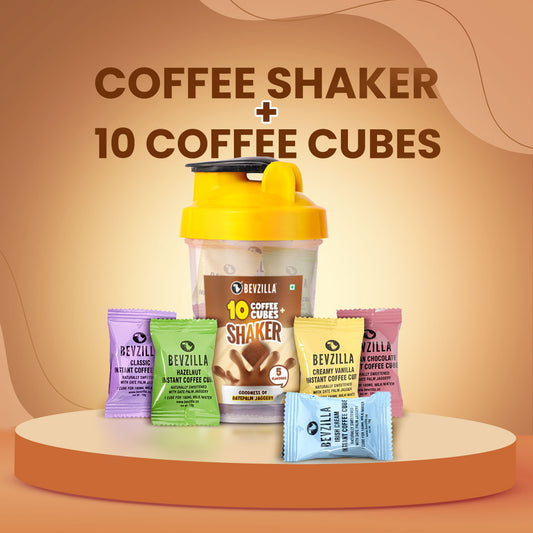 10 Flavoured Coffee Cubes + Shaker