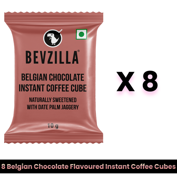 Bevzilla coffee cubes pack of 8 Belgian chocolate