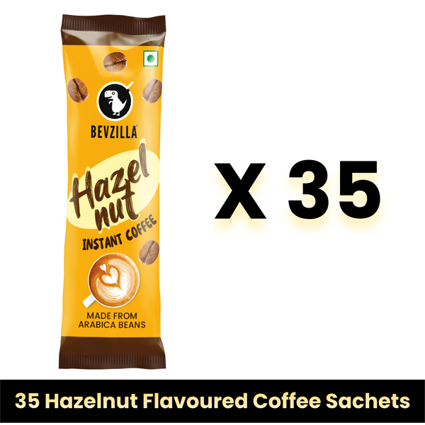 35 Hazelnut Flavour Instant Coffee Sachets