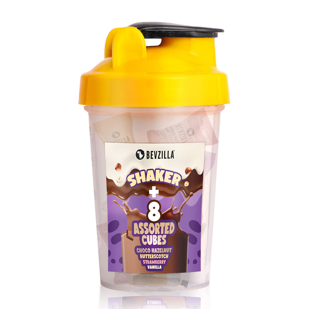 8 Flavoured Milkshake Cubes + Shaker