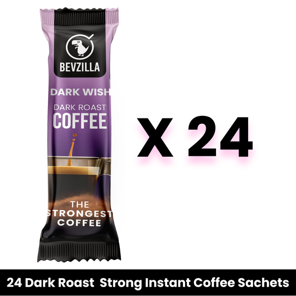 Bevzilla Dark Wish Roast Coffee Powder - 24 Sachets
