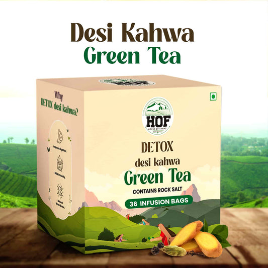 Detox Desi Kahwa Green Tea with 36 Infusion Bags (75gms)