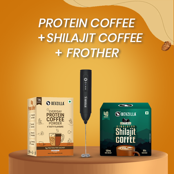 16 Assorted Protein Coffee Sachets Box + 40 Himalayan Pure