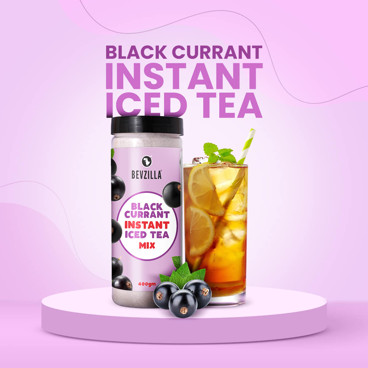 Black Currant Instant Iced tea mix Bevzilla