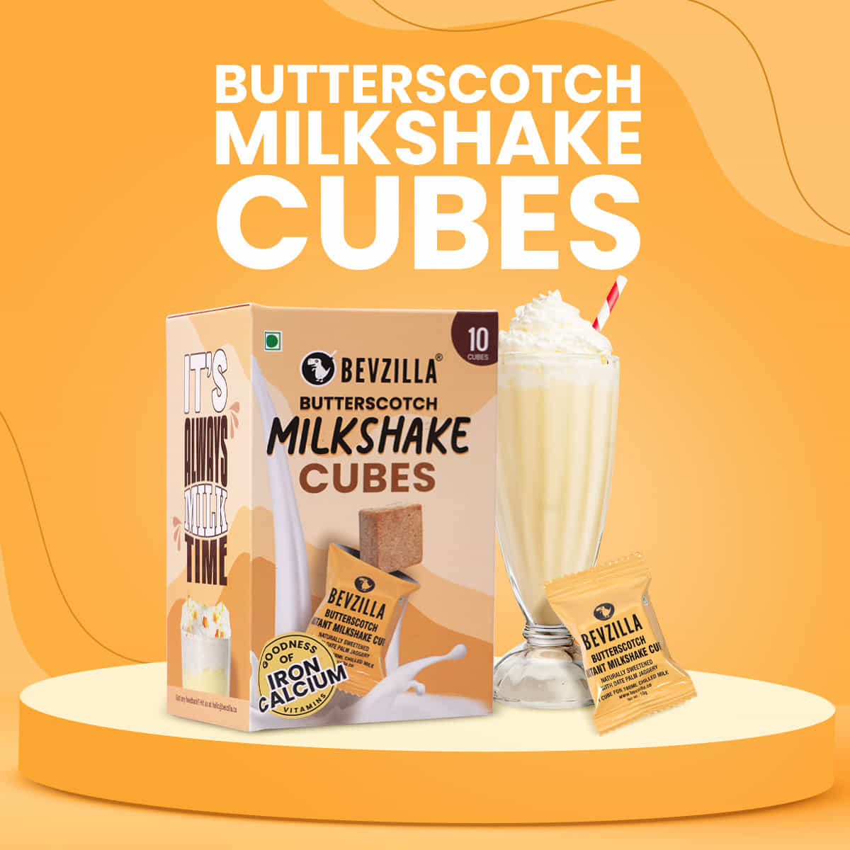 10 Butterscotch Milkshake Cubes
