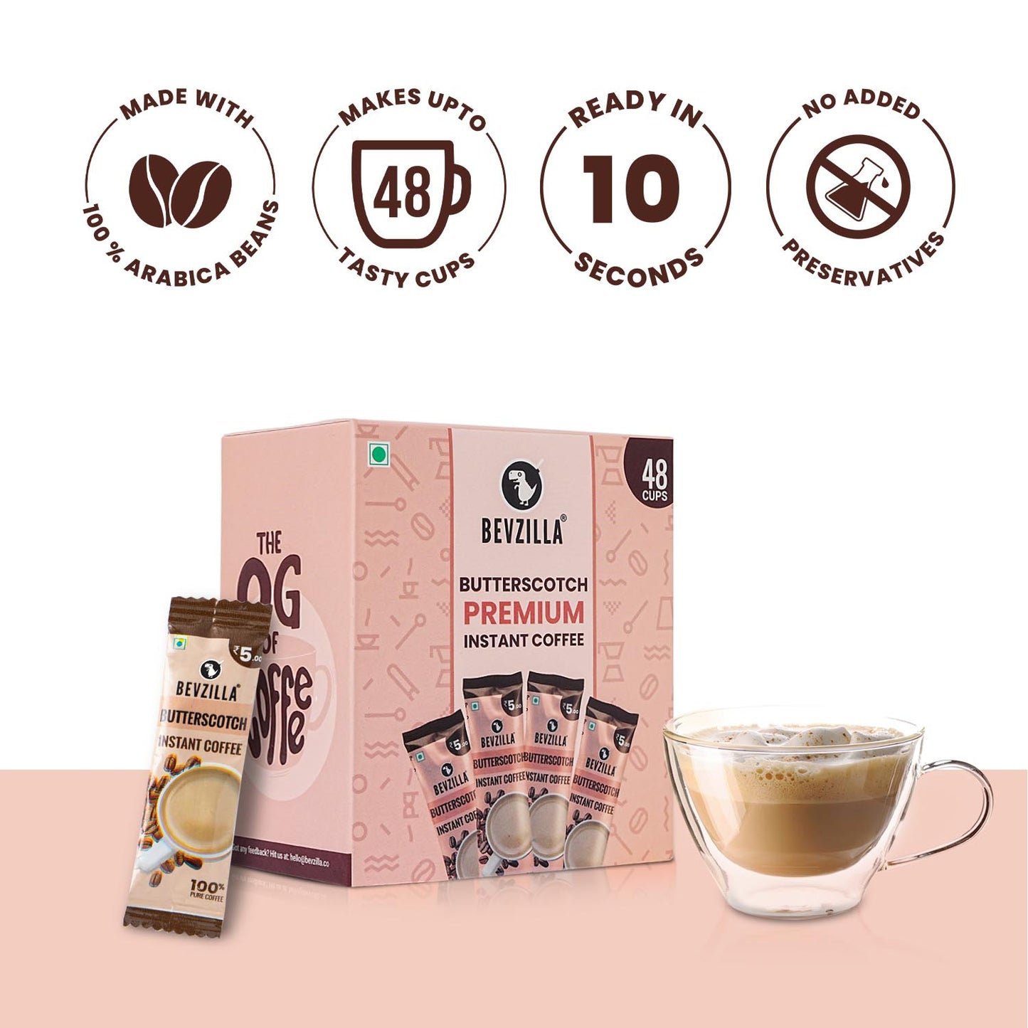 48 Butterscotch Coffee Sachets Box