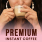 French Vanilla Coffee Powder Gift Set With Free Frother & Enamel Mug