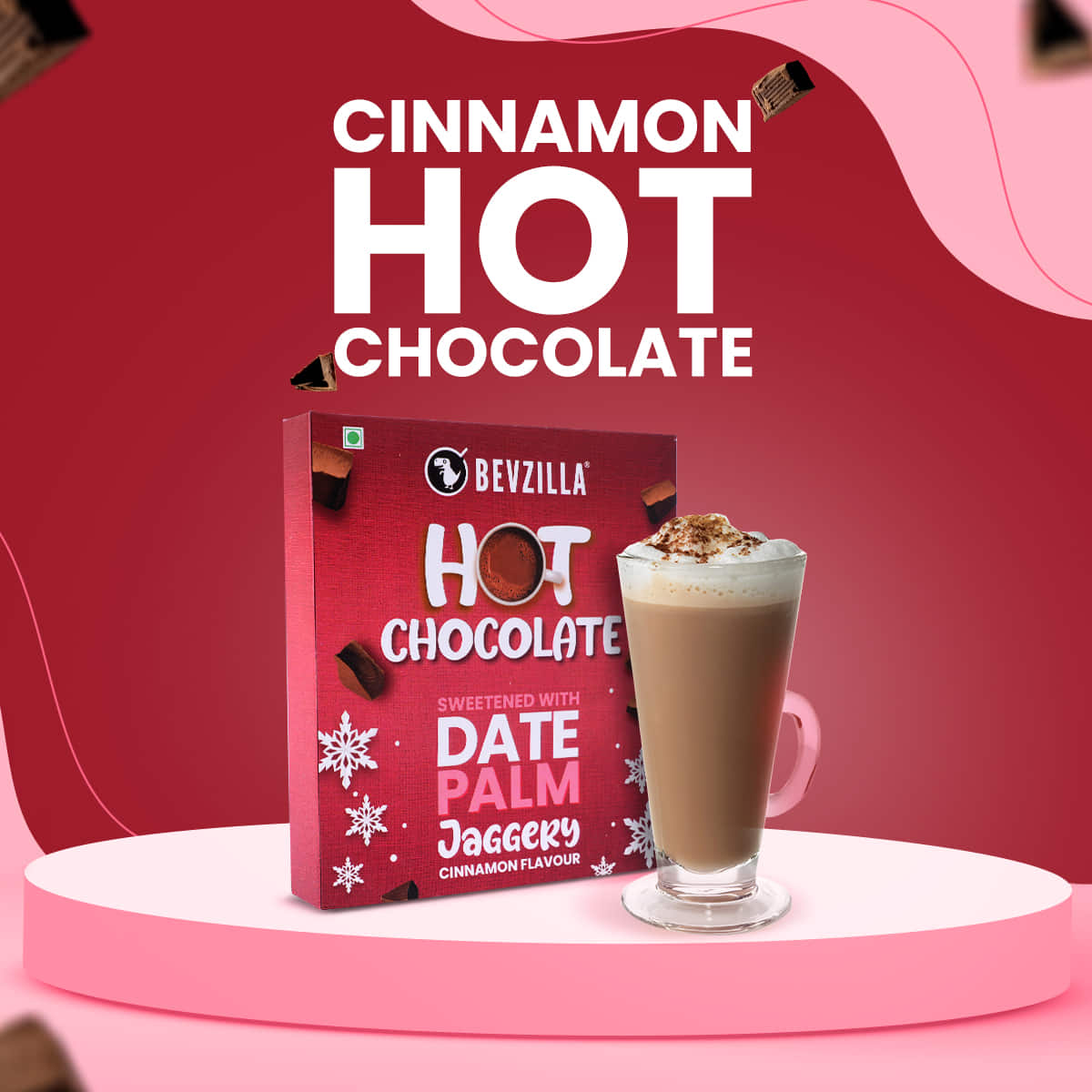 Hot Chocolate Cinnamon With Organic Date Palm Jaggery